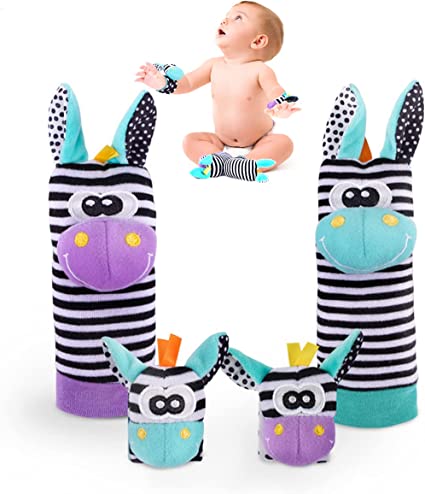 BébéZen™ | Lot de hochets pour poignet et pied - Animaux mignons pour bébés curieux Youpy Kids